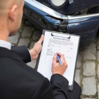Man Filing Insurance Claim Form