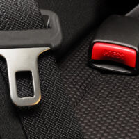 close up safety belt in a car close up safety belt in a car